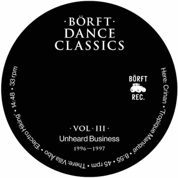 BORFT172 Borft Dance Classics Vol 3 - Unheard Business