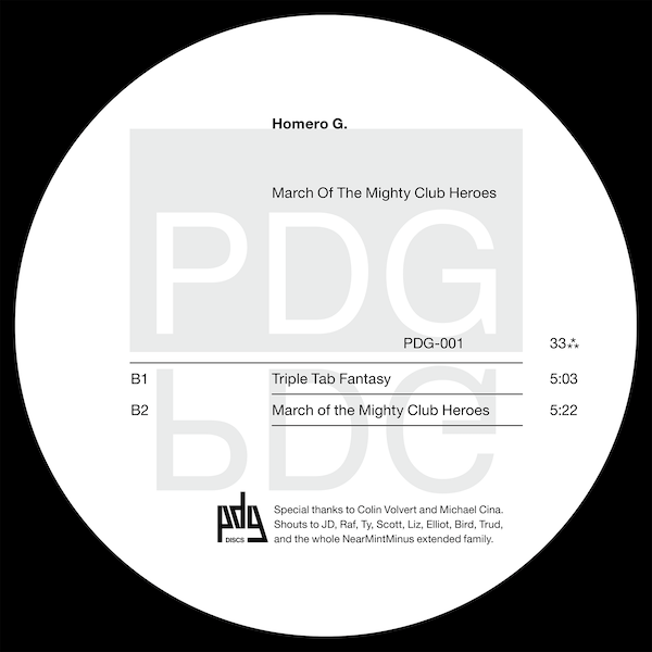 PDG-001 (B) - Label Artwork (Mockup) March of the Mighty Club Heroes