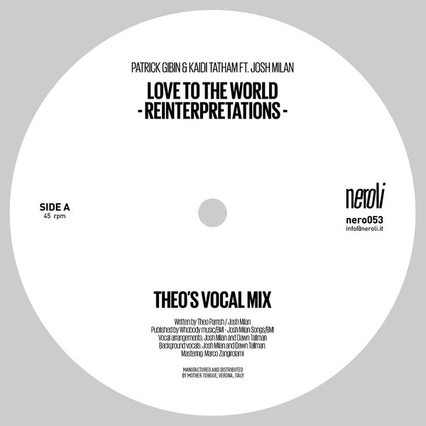 NERO053_1_600 Love To The World (Theo Parrish Reinterpretations)