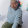 Jigit Daisy double sleeve baby blue hoodie