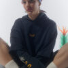 Jigit Daisy double sleeve navy hoodie