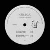 White Blank Vinyl Record Disc Label Sticker Template Mock Up. Isolated on Black Chimeric Edens EP