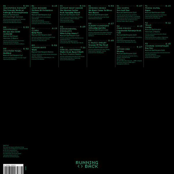 RBDETTLP1_2_600 Running Back Mastermix: Marcel Dettmann - Edits & Cuts (3LP) (Repress)