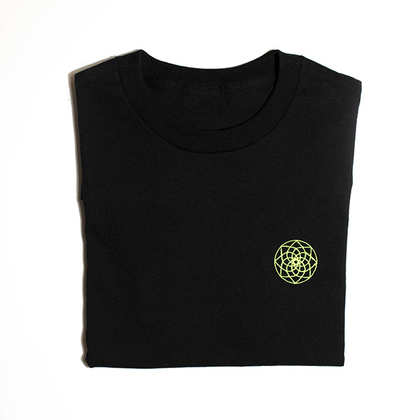 TSHIRT-ROSACE-BK-NG ROSACE T-SHIRT Black / Neon Green