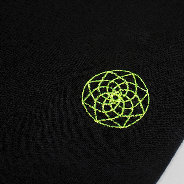 TSHIRT-ROSACE-BK-NG_2 ROSACE T-SHIRT Black / Neon Green