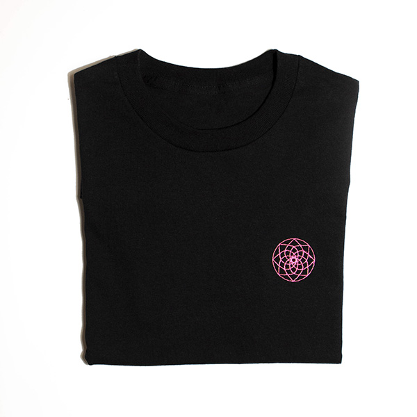 ROSACE T-SHIRT Black / Neon Magenta