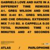 Love And Hate In A Different Time (Greg Wilson Remixes)