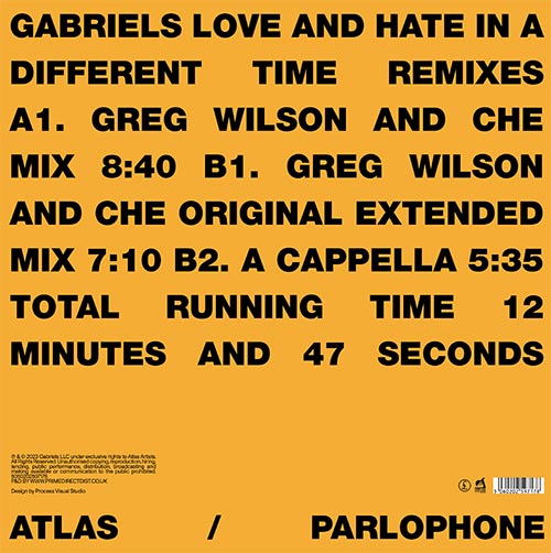 Love And Hate In A Different Time (Greg Wilson Remixes)